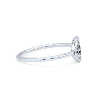 Evil Eye Ring Oxidized 925 Sterling Silver